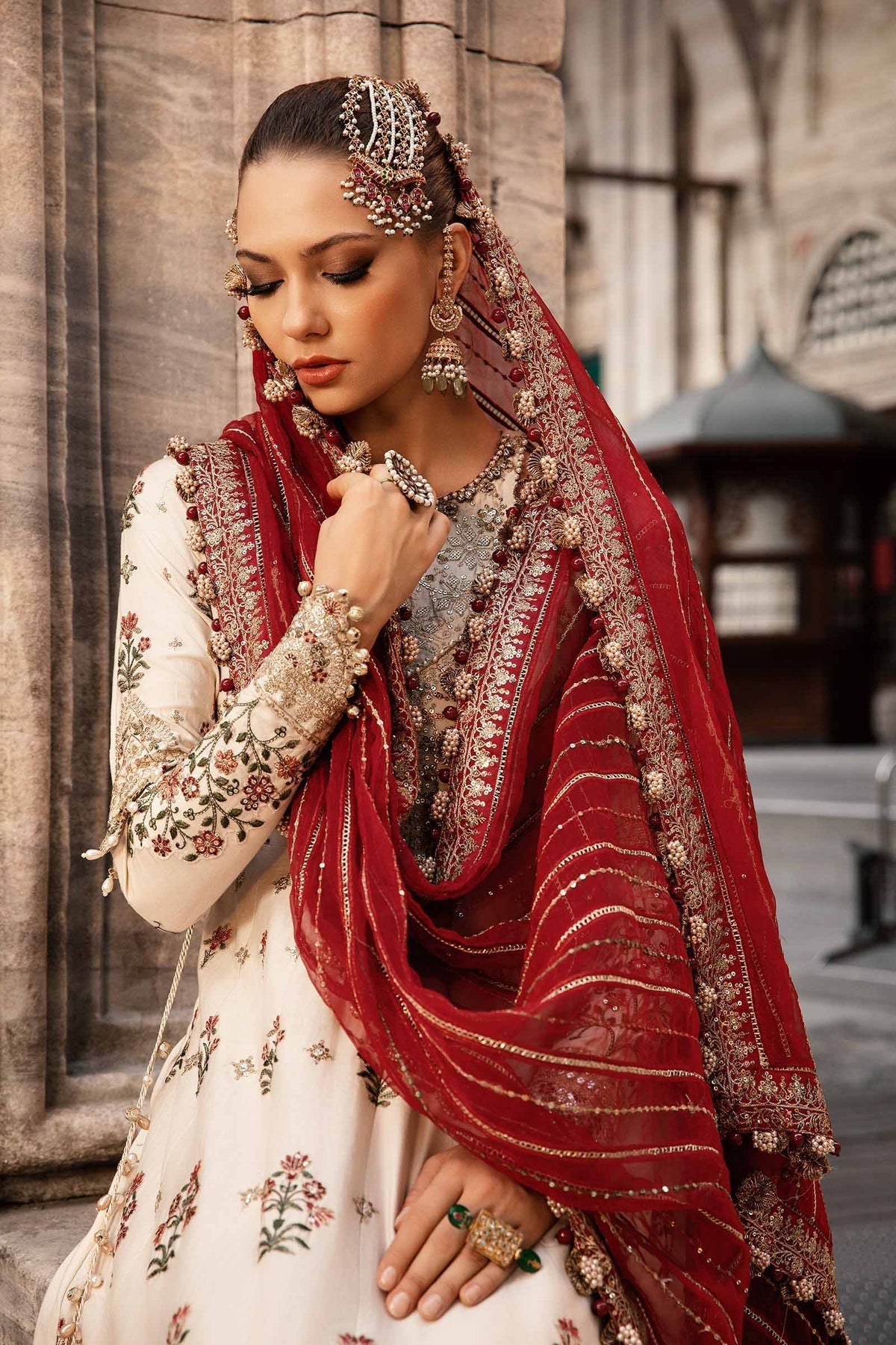 Maria B | Sateen Formals 24 | CST-801 - by - Libasekhas UK - Registered Vendor of : Maria B - 100% Original Designer Dresss