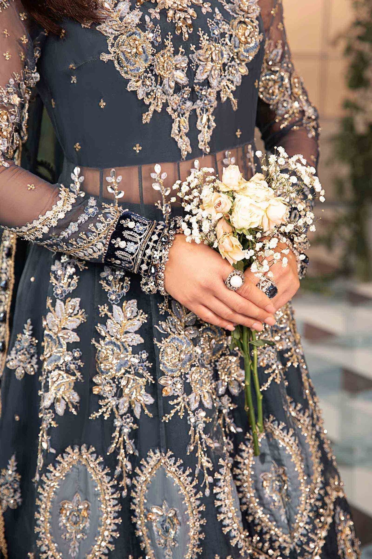 Maria B | Mbroidered Formals 24| Organza Suit | BD-2901 - by - Libasekhas UK - Registered Vendor of : Maria B - 100% Original Designer Dresss