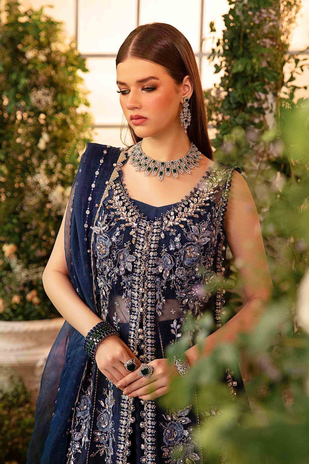 Maria B | Mbroidered Formals 24| Organza Suit | BD-2901 - by - Libasekhas UK - Registered Vendor of : Maria B - 100% Original Designer Dresss