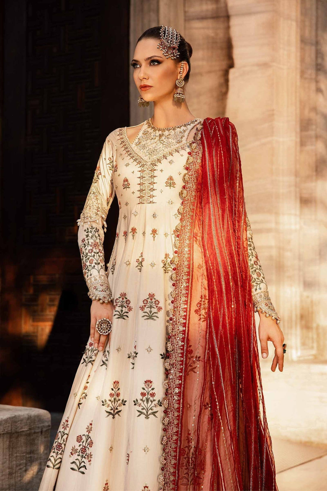 Maria B | Sateen Formals 24 | CST-801 - by - Libasekhas UK - Registered Vendor of : Maria B - 100% Original Designer Dresss