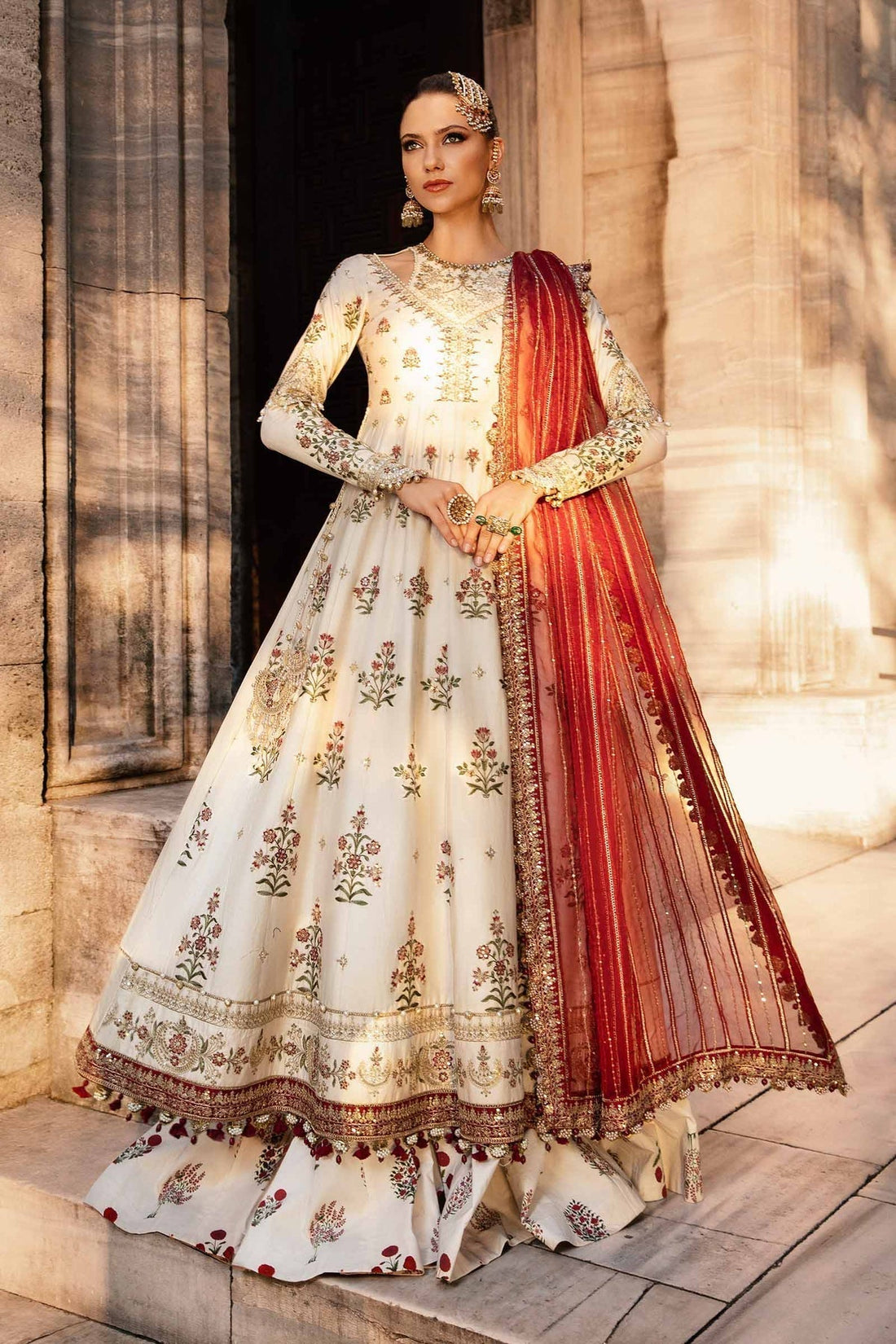 Maria B | Sateen Formals 24 | CST-801 - by - Libasekhas UK - Registered Vendor of : Maria B - 100% Original Designer Dresss