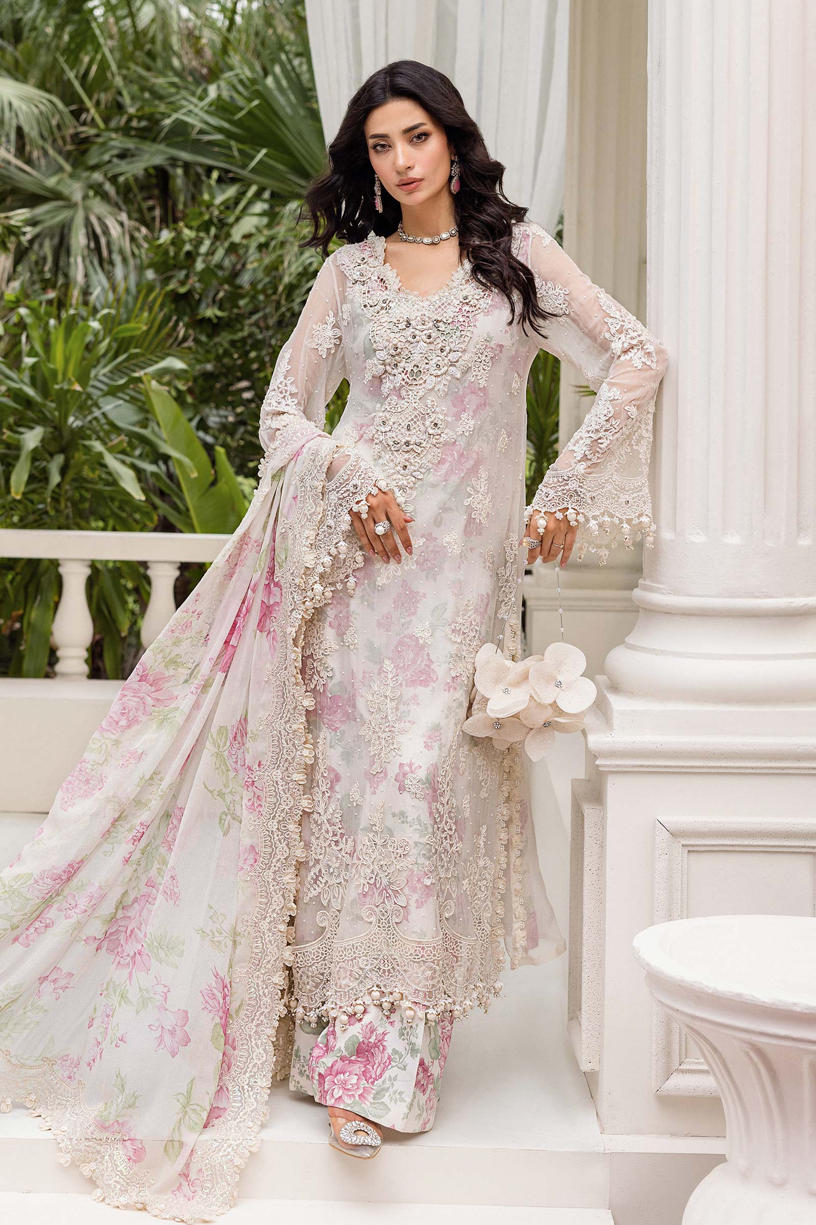 Maria B | Chiffon Formals 25 | MPC-25-101 - by Libasekhas UK - Registered Vendor of : Maria B - 100% Original Designer Dress