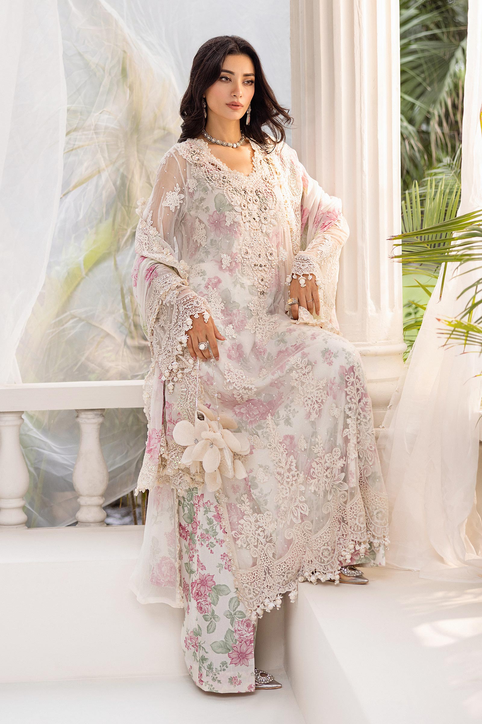 Maria B | Chiffon Formals 25 | MPC-25-101 - by Libasekhas UK - Registered Vendor of : Maria B - 100% Original Designer Dress