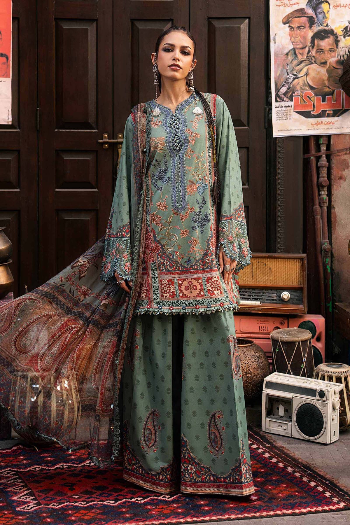 Maria B | M Prints Winter Fall 2026 | MPT-3102-A - by Libasekhas UK - Registered Vendor of : Maria B - 100% Original Designer Dress