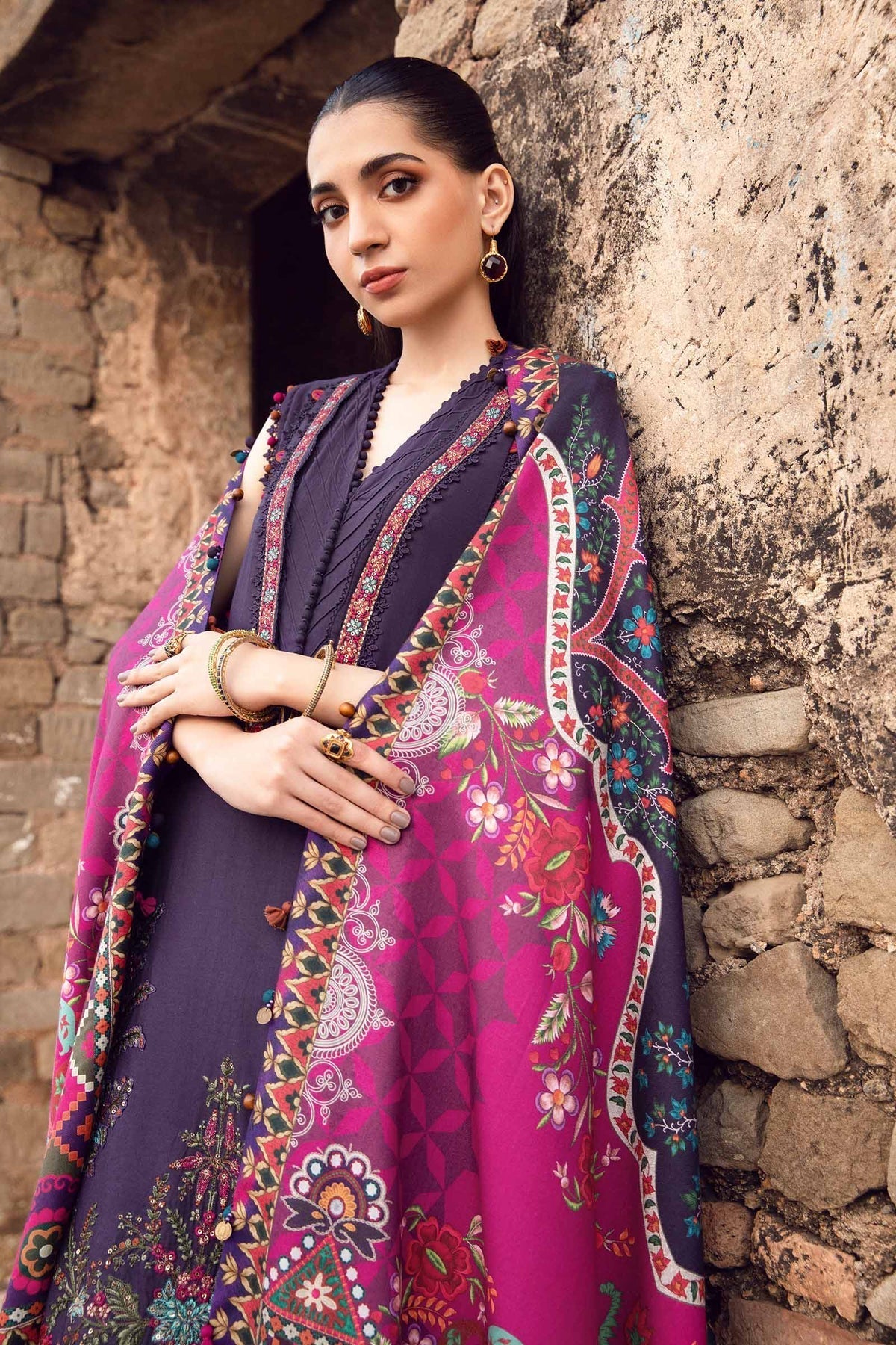 Maria B | M Prints Winter 24 | MPT-2402-A - by - Libasekhas UK - Registered Vendor of : Maria B - 100% Original Designer Dresss