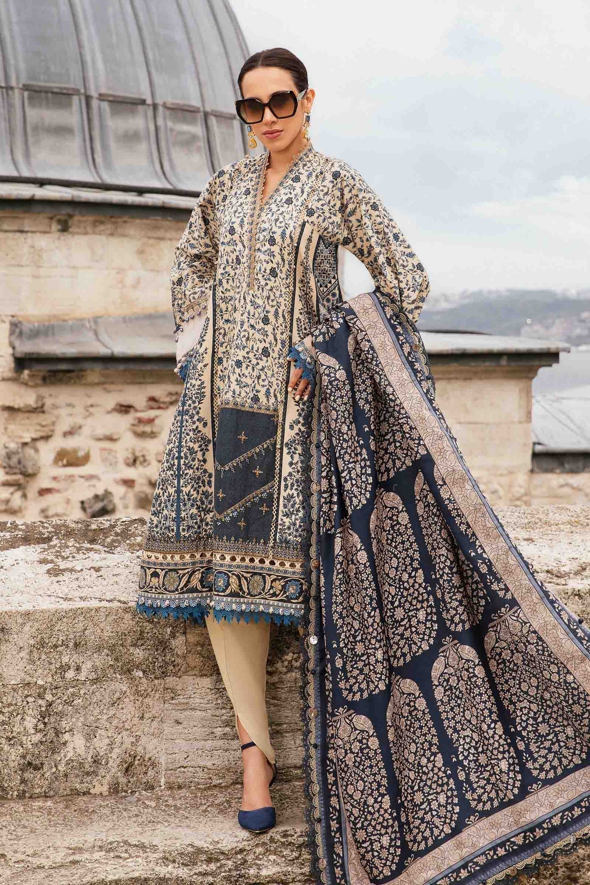 Maria B | M Prints Fall Edit 24 | MPT-2302-A - by - Libasekhas UK - Registered Vendor of : Maria B - 100% Original Designer Dresss