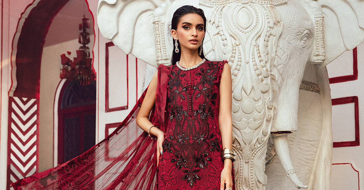 Maria B | M Prints Winter 25 | MPT-2702-A - by Libasekhas UK - Registered Vendor of : Maria B - 100% Original Designer Dress