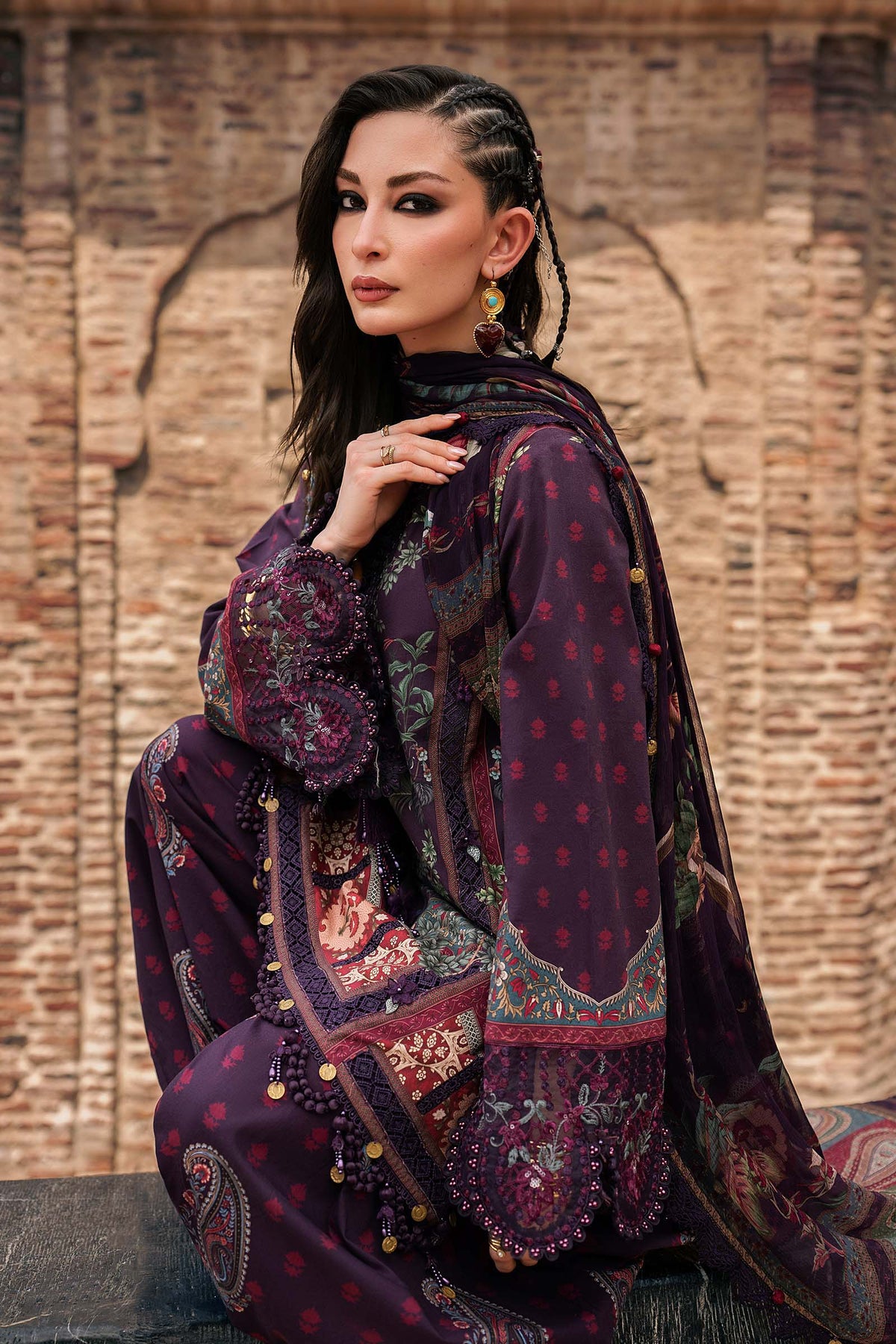 Maria B | M Prints Winter Fall 2026 | MPT-3102-B - by Libasekhas UK - Registered Vendor of : Maria B - 100% Original Designer Dress