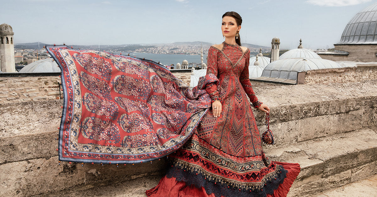 Maria B | M Prints Fall Edit 24 | MPT-2302-B - by - Libasekhas UK - Registered Vendor of : Maria B - 100% Original Designer Dresss