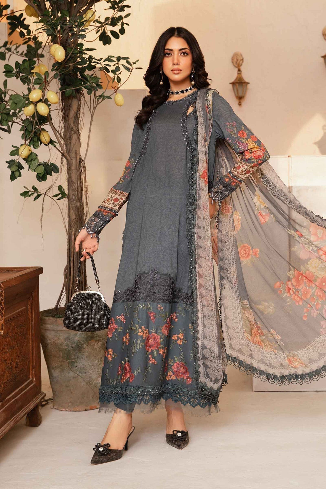 Maria.B | M Print Eid Edit | MPT-2202-B - by - Libasekhas UK - Registered Vendor of : Maria B - 100% Original Designer Dresss