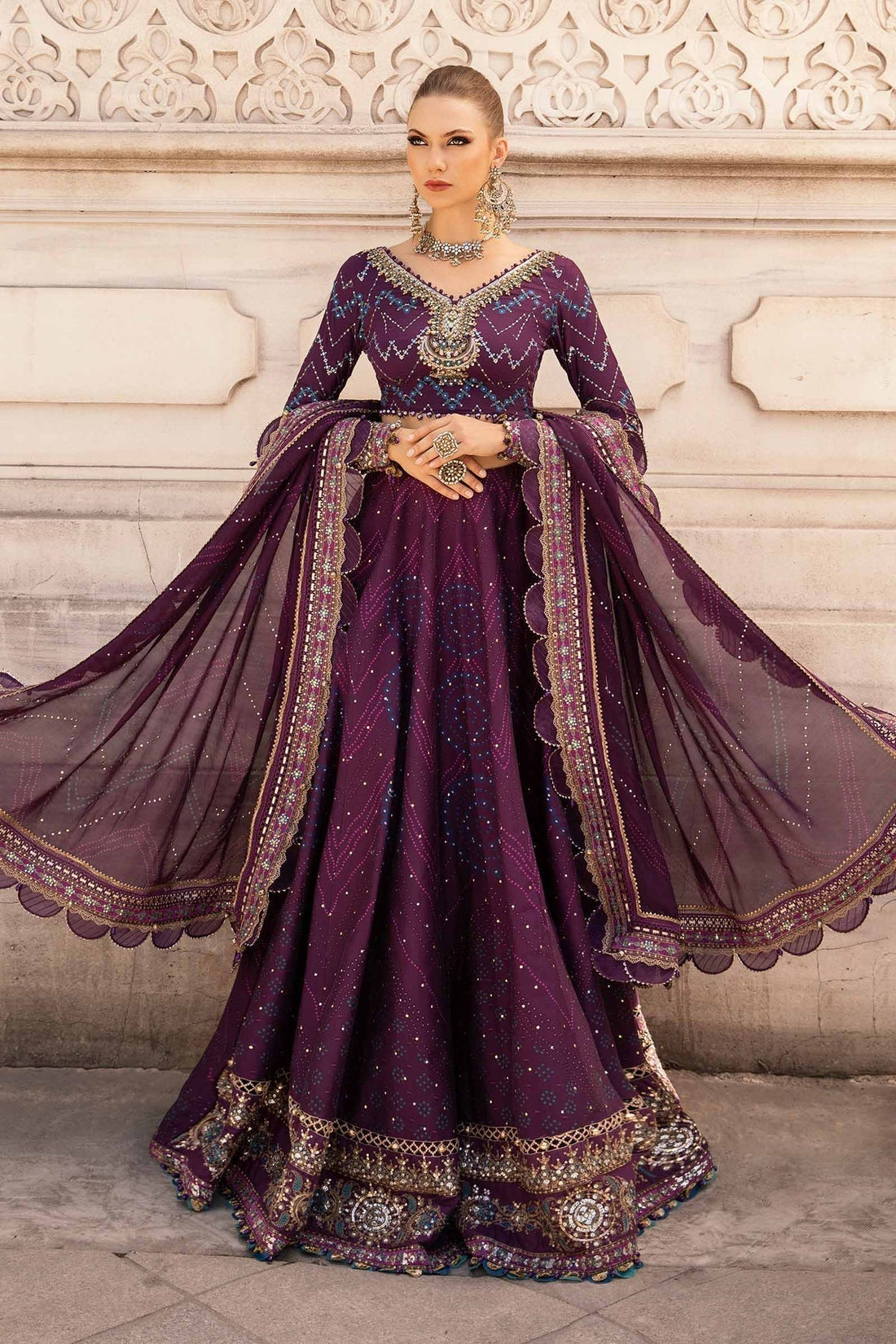 Maria B | Sateen Formals 24 | CST-802 - by - Libasekhas UK - Registered Vendor of : Maria B - 100% Original Designer Dresss