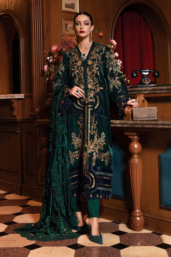 Maria B | Winter Luxe 25 | WL-1302 - by Libasekhas UK - Registered Vendor of : Maria B - 100% Original Designer Dress