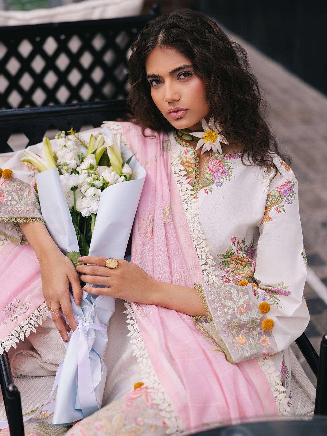 Mahnur | Broadway Luxury Lawn 25 | Cherry Blossom - by - Libasekhas UK - Registered Vendor of : Mahnur - 100% Original Designer Dresss