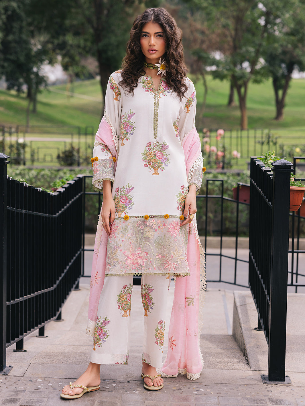 Mahnur | Broadway Luxury Lawn 25 | Cherry Blossom - by - Libasekhas UK - Registered Vendor of : Mahnur - 100% Original Designer Dresss