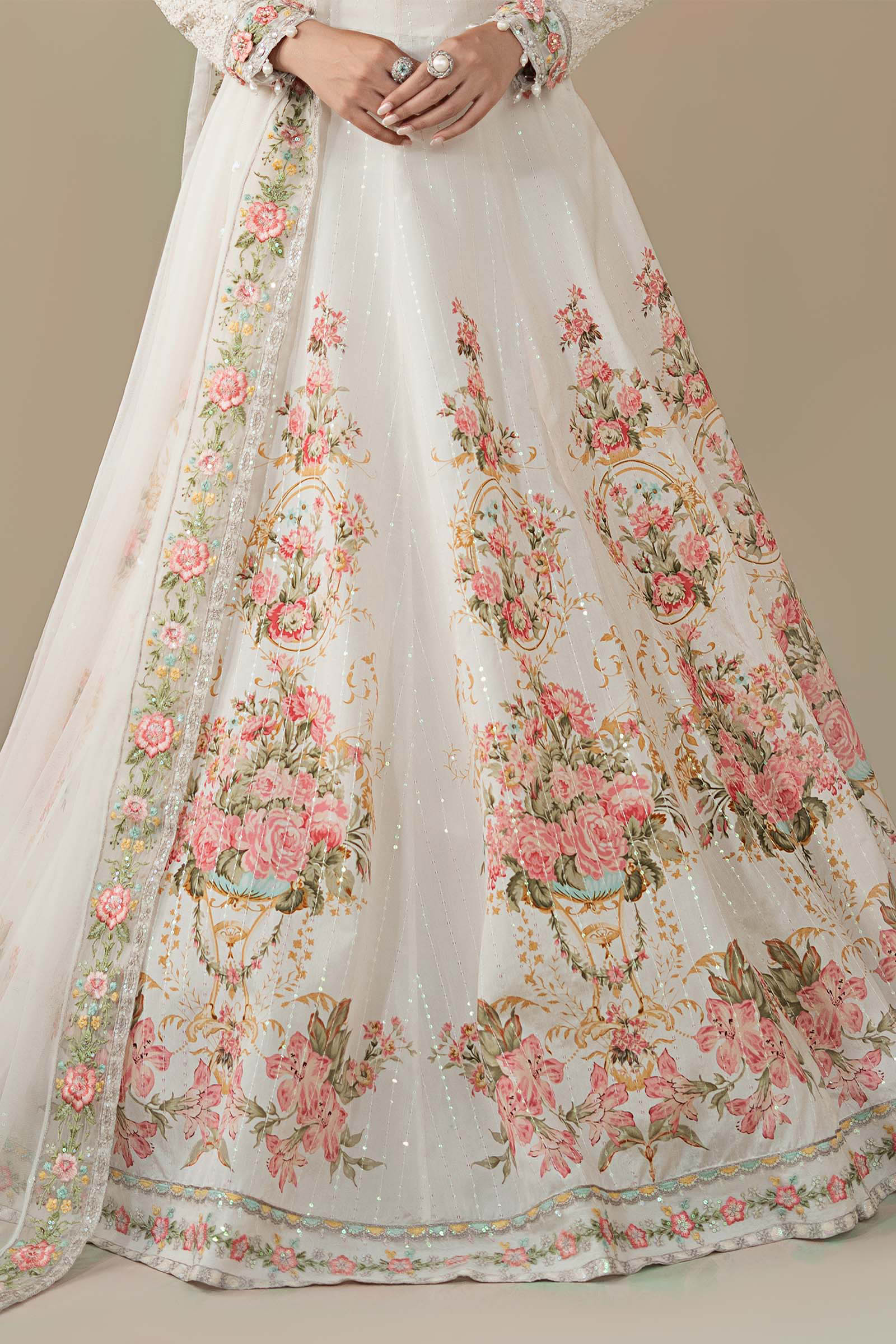 Maria B | Soiree Formals | WFS-09-02-White - by Libasekhas UK - Registered Vendor of : Maria B - 100% Original Designer Dress