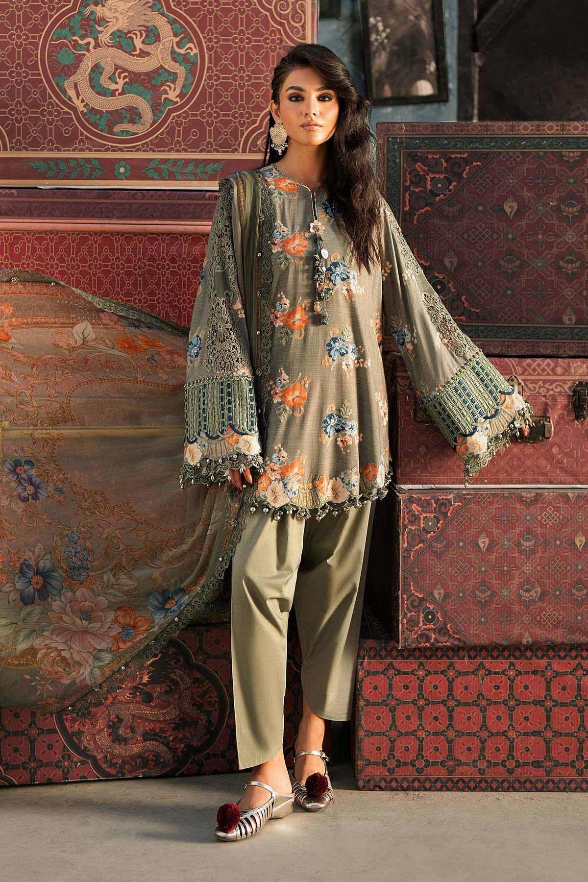 Maria B | M Prints Winter Fall 2026 | MPT-3103-A - by Libasekhas UK - Registered Vendor of : Maria B - 100% Original Designer Dress