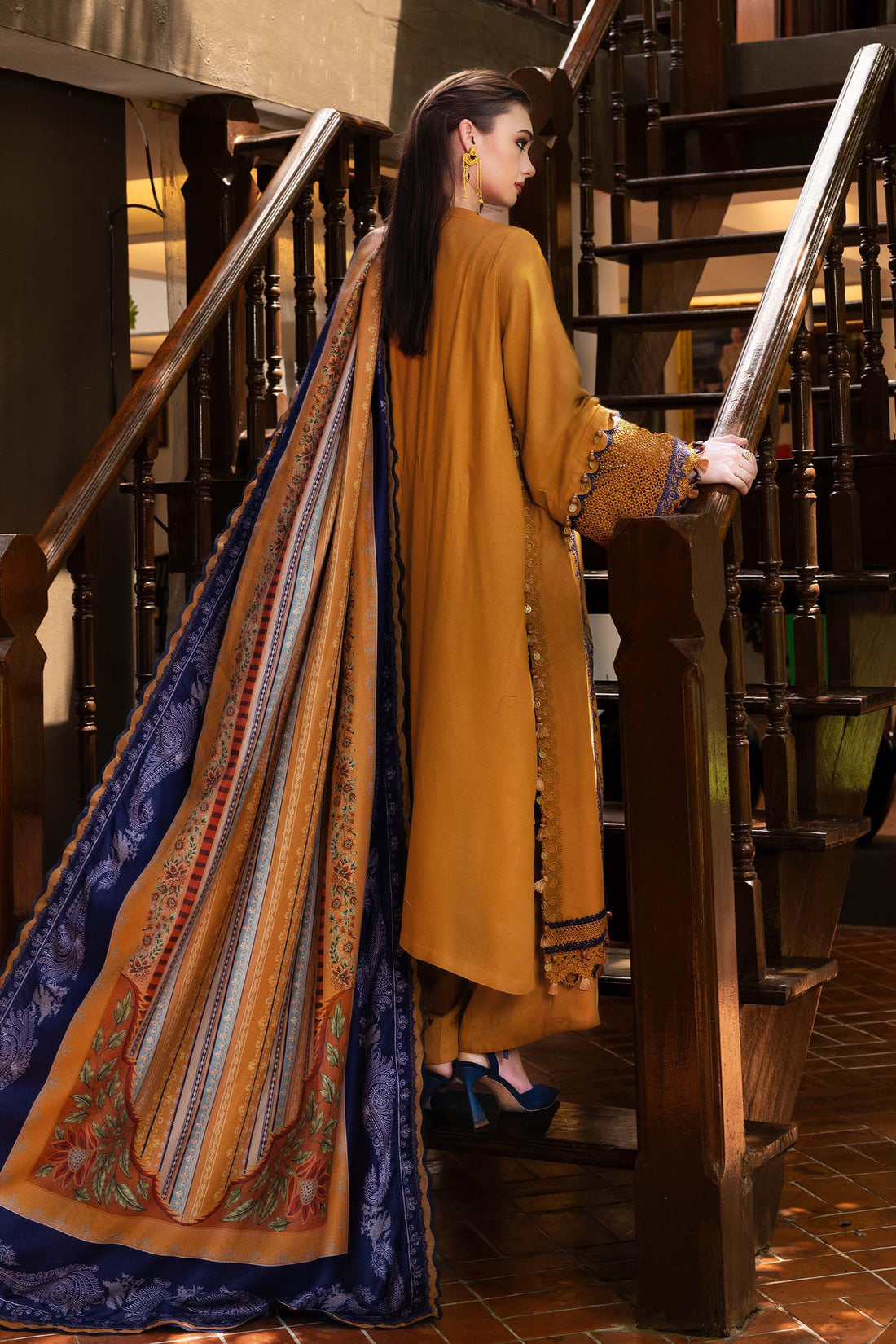 Maria B | M Prints Winter 25 | MPT-2803-A - by Libasekhas UK - Registered Vendor of : Maria B - 100% Original Designer Dress