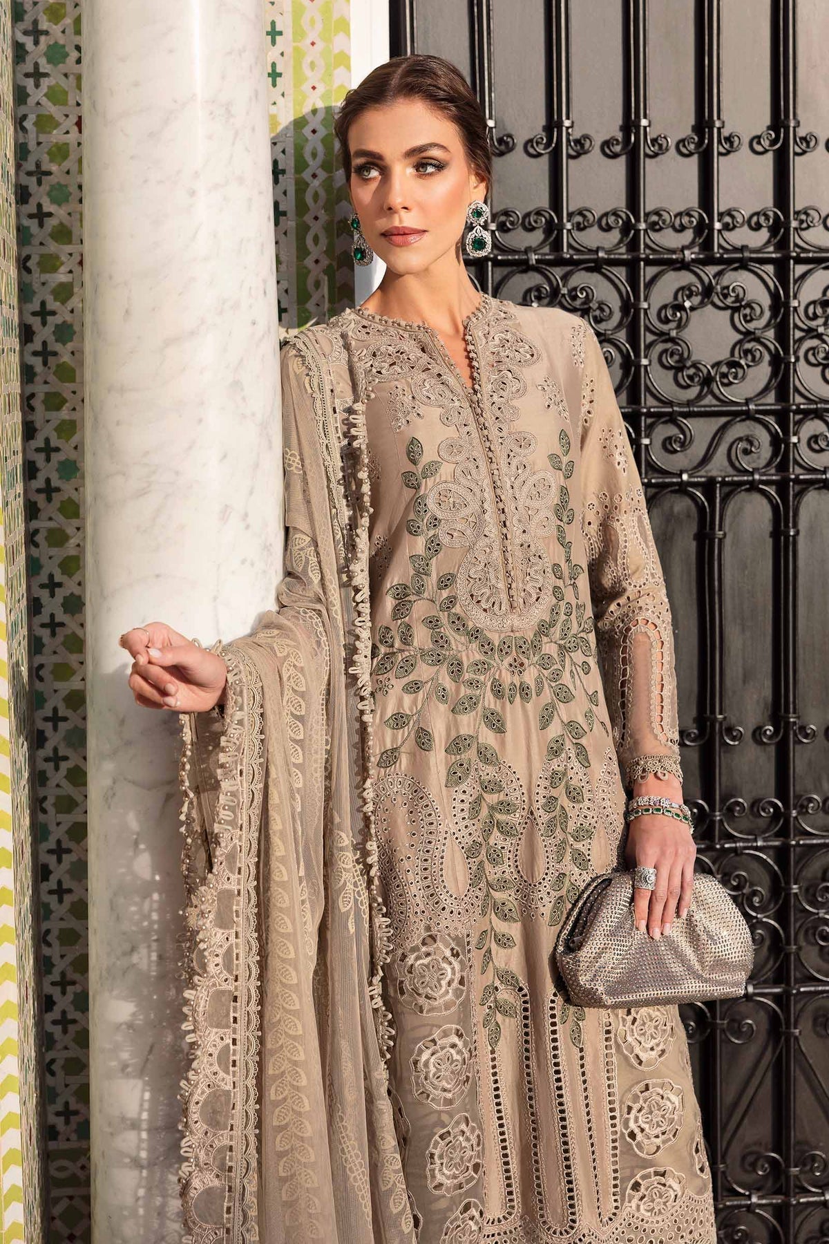 Maria B | Luxury Lawn 25 | D-2503-A - by - Libasekhas UK - Registered Vendor of : Maria B - 100% Original Designer Dresss