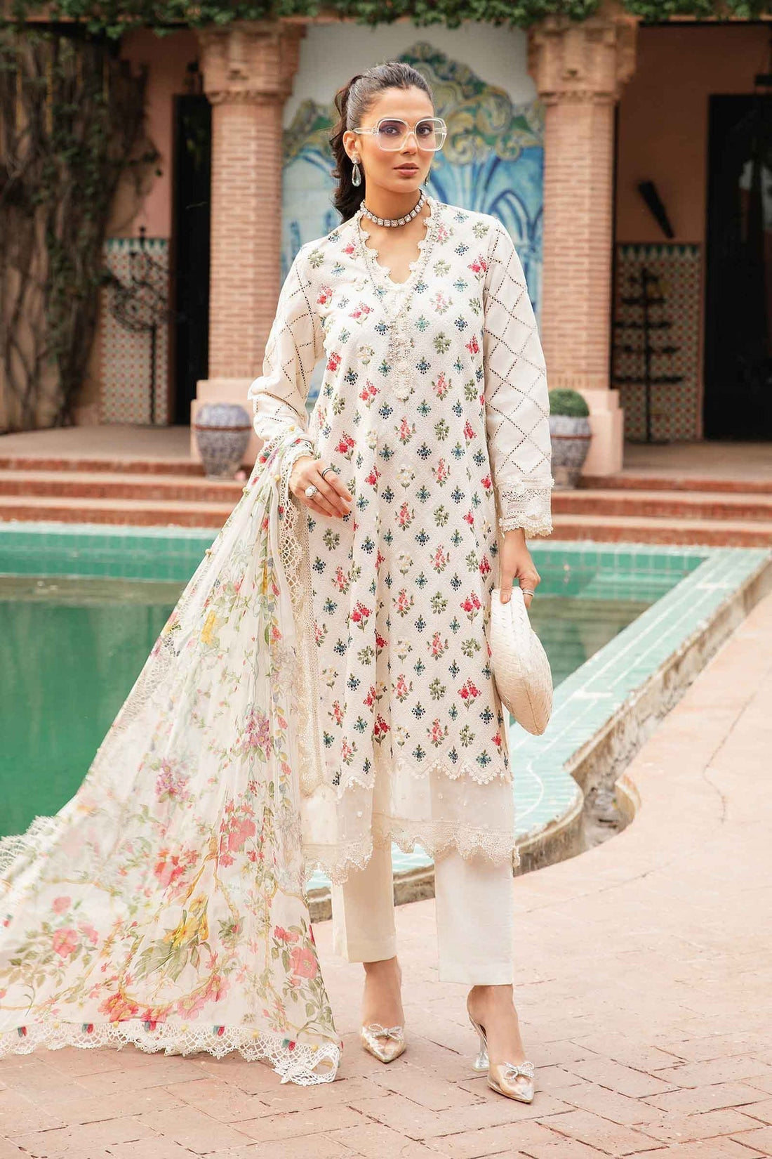 Maria.B | M Print Eid Edit | MPT-2203-A - by - Libasekhas UK - Registered Vendor of : Maria B - 100% Original Designer Dresss