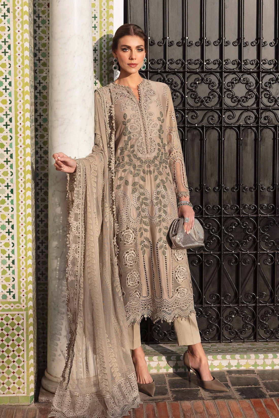 Maria B | Luxury Lawn 25 | D-2503-A - Ladies Clothes -  Libasekhas
