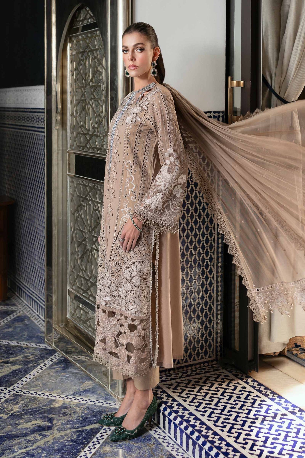 Maria B | Luxury Lawn 25 | D-2503-A - by - Libasekhas UK - Registered Vendor of : Maria B - 100% Original Designer Dresss