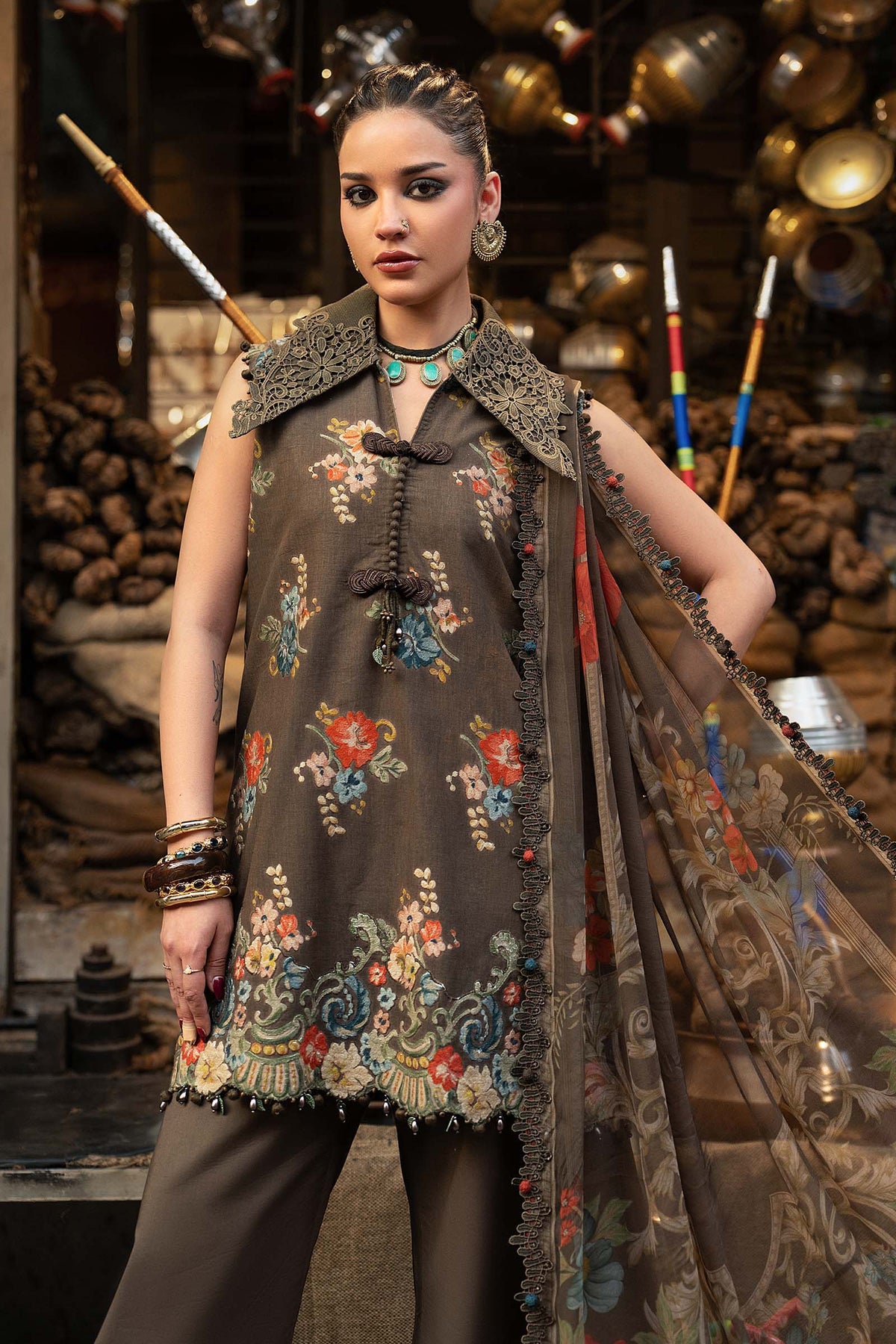 Maria B | M Prints Winter Fall 2026 | MPT-3103-B - by Libasekhas UK - Registered Vendor of : Maria B - 100% Original Designer Dress