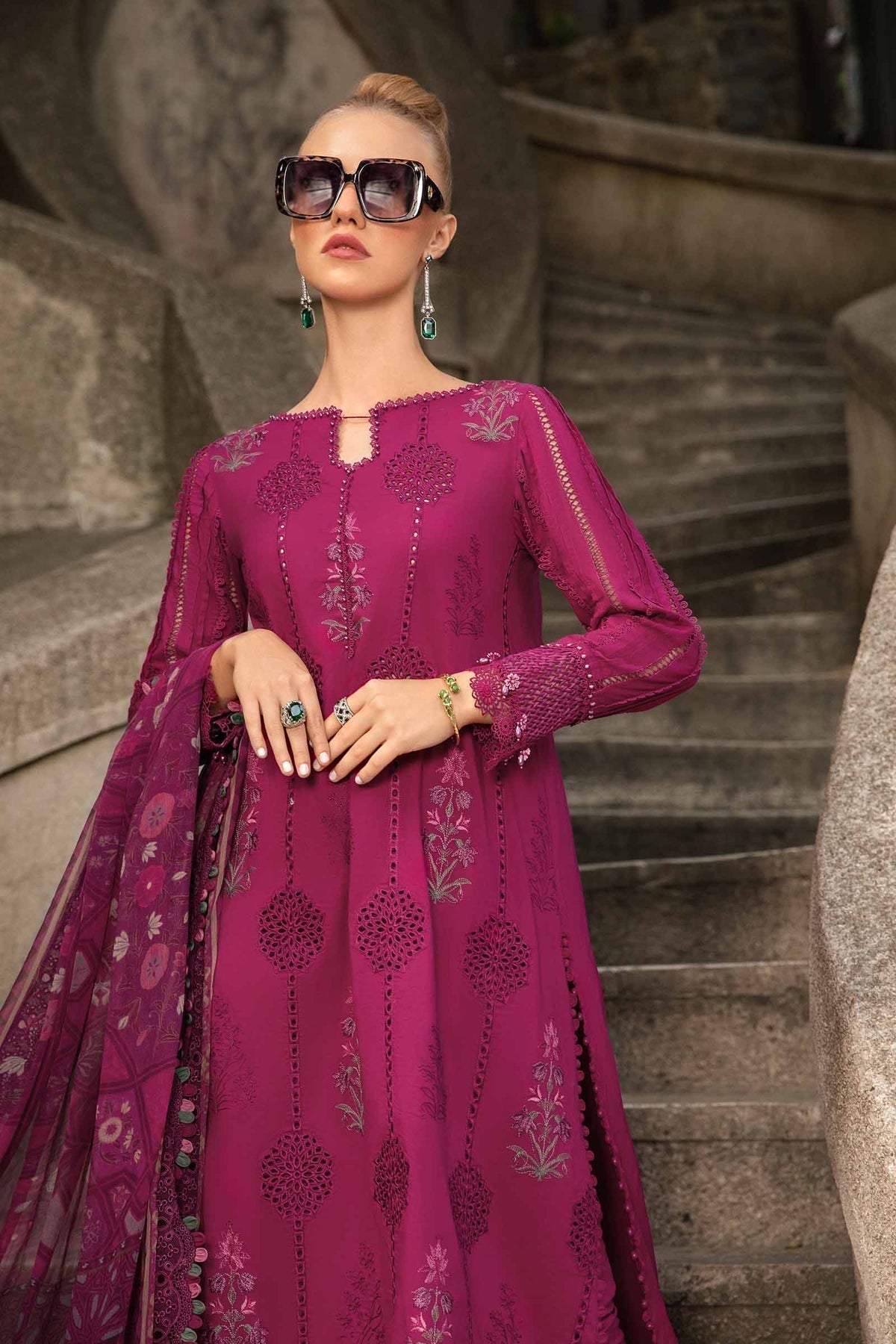 Maria B | M Prints Fall Edit 24 | MPT-2303-B - by - Libasekhas UK - Registered Vendor of : Maria B - 100% Original Designer Dresss