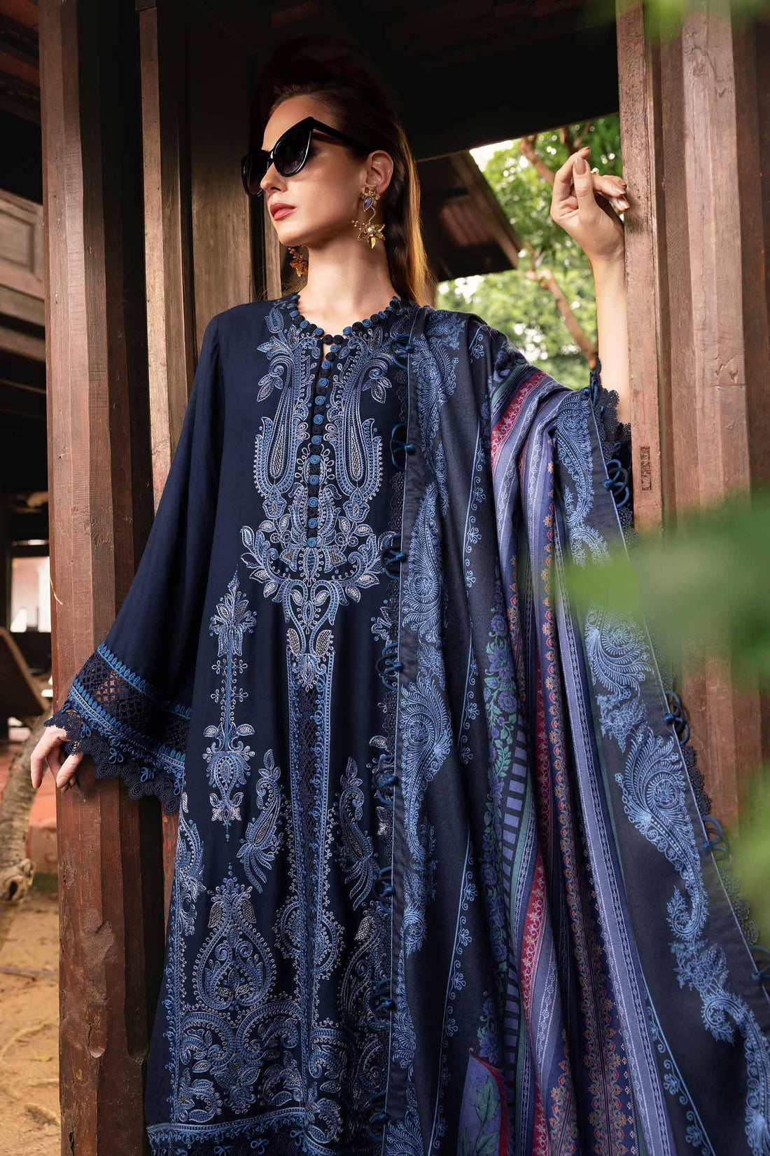 Maria B | M Prints Winter 25 | MPT-2803-B - by Libasekhas UK - Registered Vendor of : Maria B - 100% Original Designer Dress