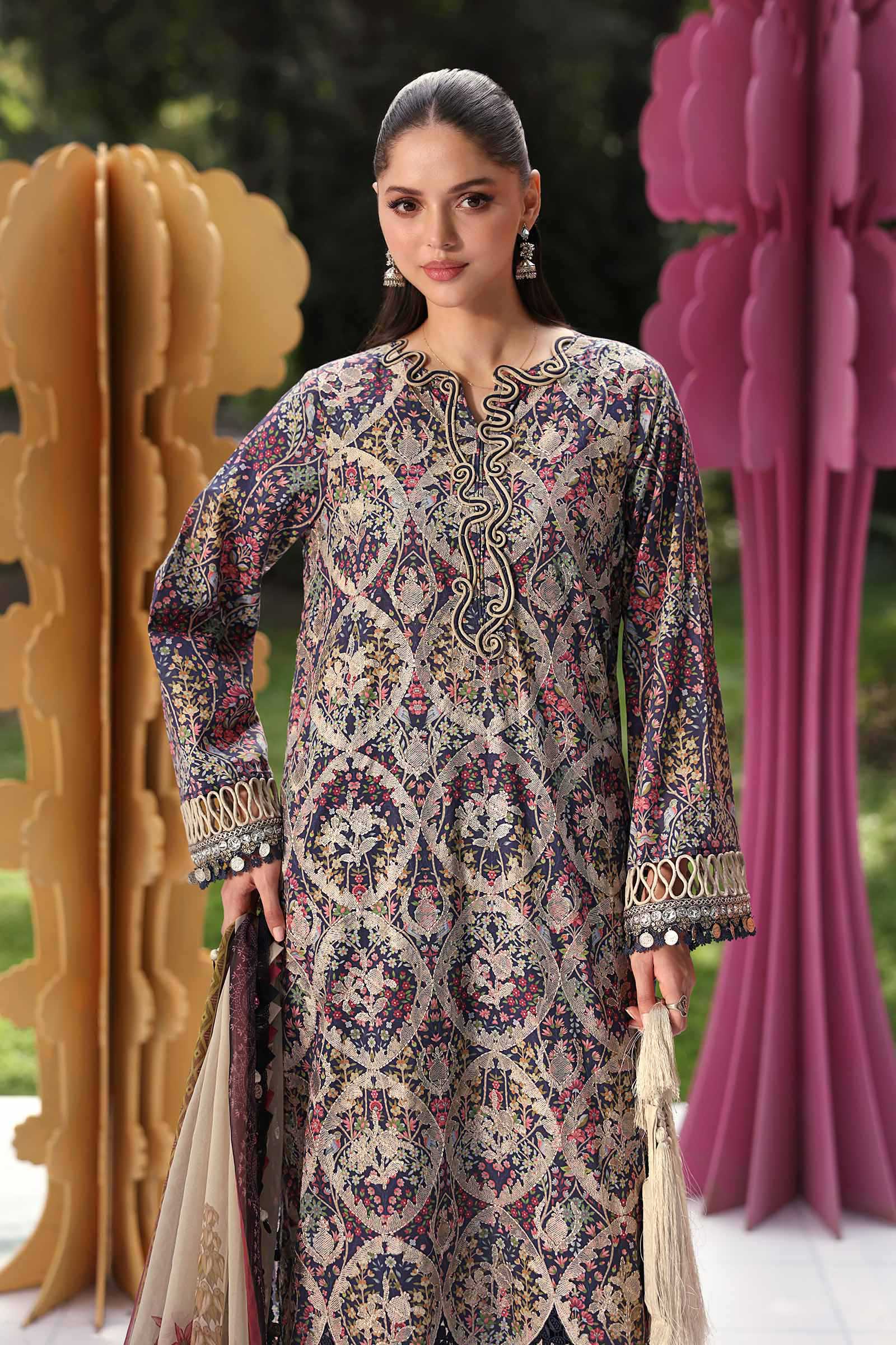 Maria B | M Prints 26 | MPT-3003-B - by Libasekhas UK - Registered Vendor of : Maria B - 100% Original Designer Dress