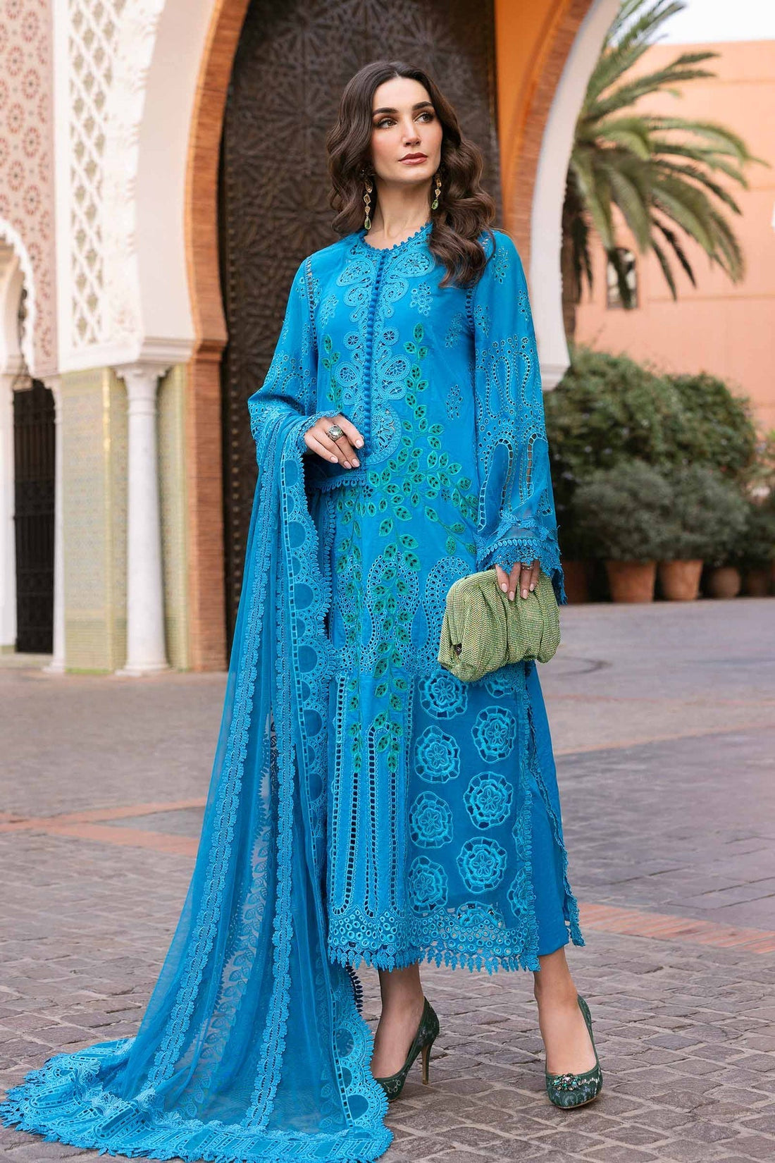 Maria B | Luxury Lawn 25 | D-2503-B - by - Libasekhas UK - Registered Vendor of : Maria B - 100% Original Designer Dresss