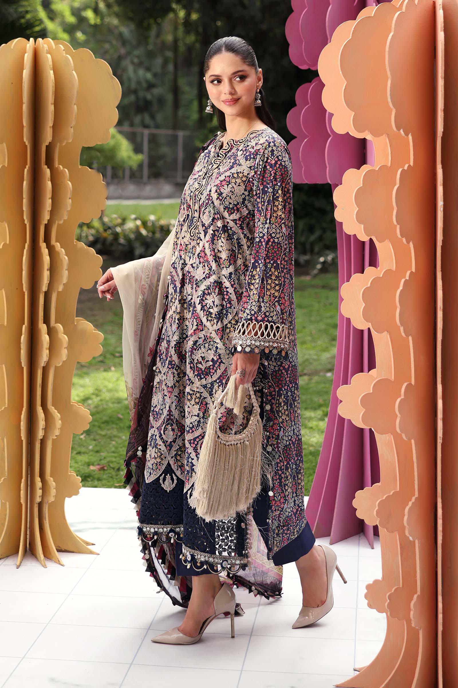 Maria B | M Prints 26 | MPT-3003-B - by Libasekhas UK - Registered Vendor of : Maria B - 100% Original Designer Dress