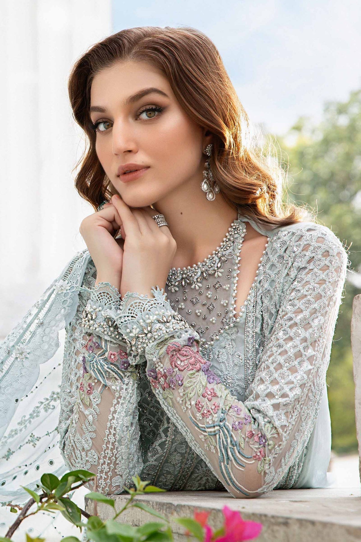 Maria B | Chiffon Formals 24 | Chiffon Suit | MPC-24-103 - by - Libasekhas UK - Registered Vendor of : Maria B - 100% Original Designer Dresss