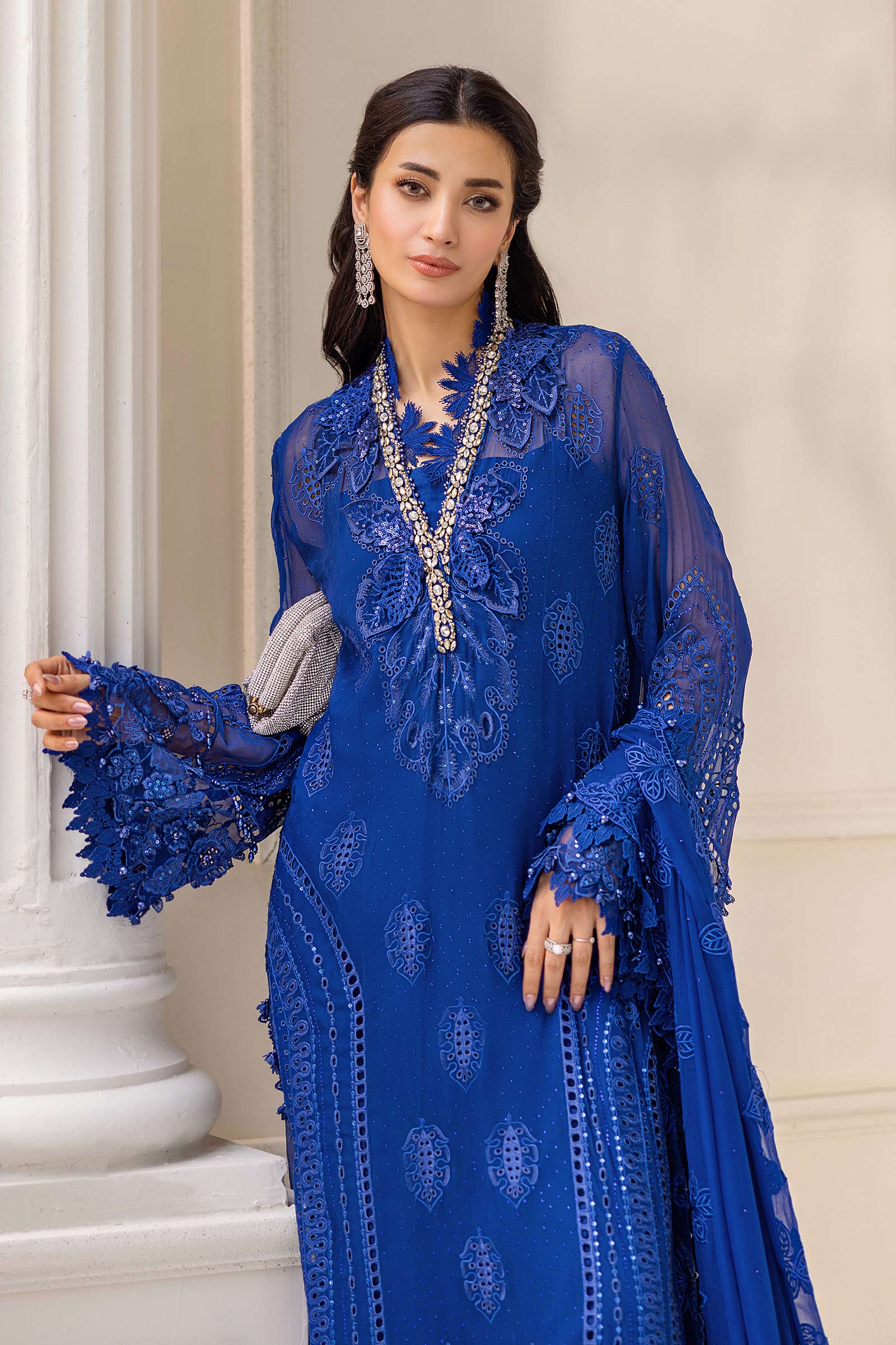 Maria B | Chiffon Formals 25 | MPC-25-103 - by Libasekhas UK - Registered Vendor of : Maria B - 100% Original Designer Dress
