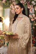Maria b | Chiffon Formals 26 | MPC-26-103-Olive Gold - by Libasekhas UK - Registered Vendor of : Maria B - 100% Original Designer Dress