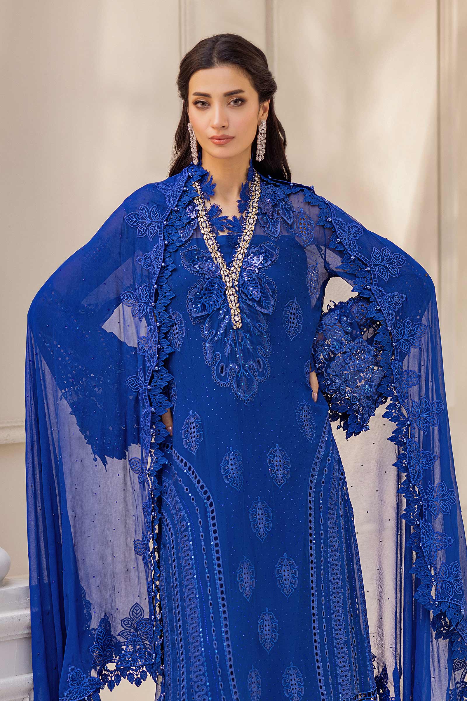 Maria B | Chiffon Formals 25 | MPC-25-103 - by Libasekhas UK - Registered Vendor of : Maria B - 100% Original Designer Dress