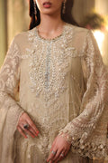Maria b | Chiffon Formals 26 | MPC-26-103-Olive Gold - by Libasekhas UK - Registered Vendor of : Maria B - 100% Original Designer Dress
