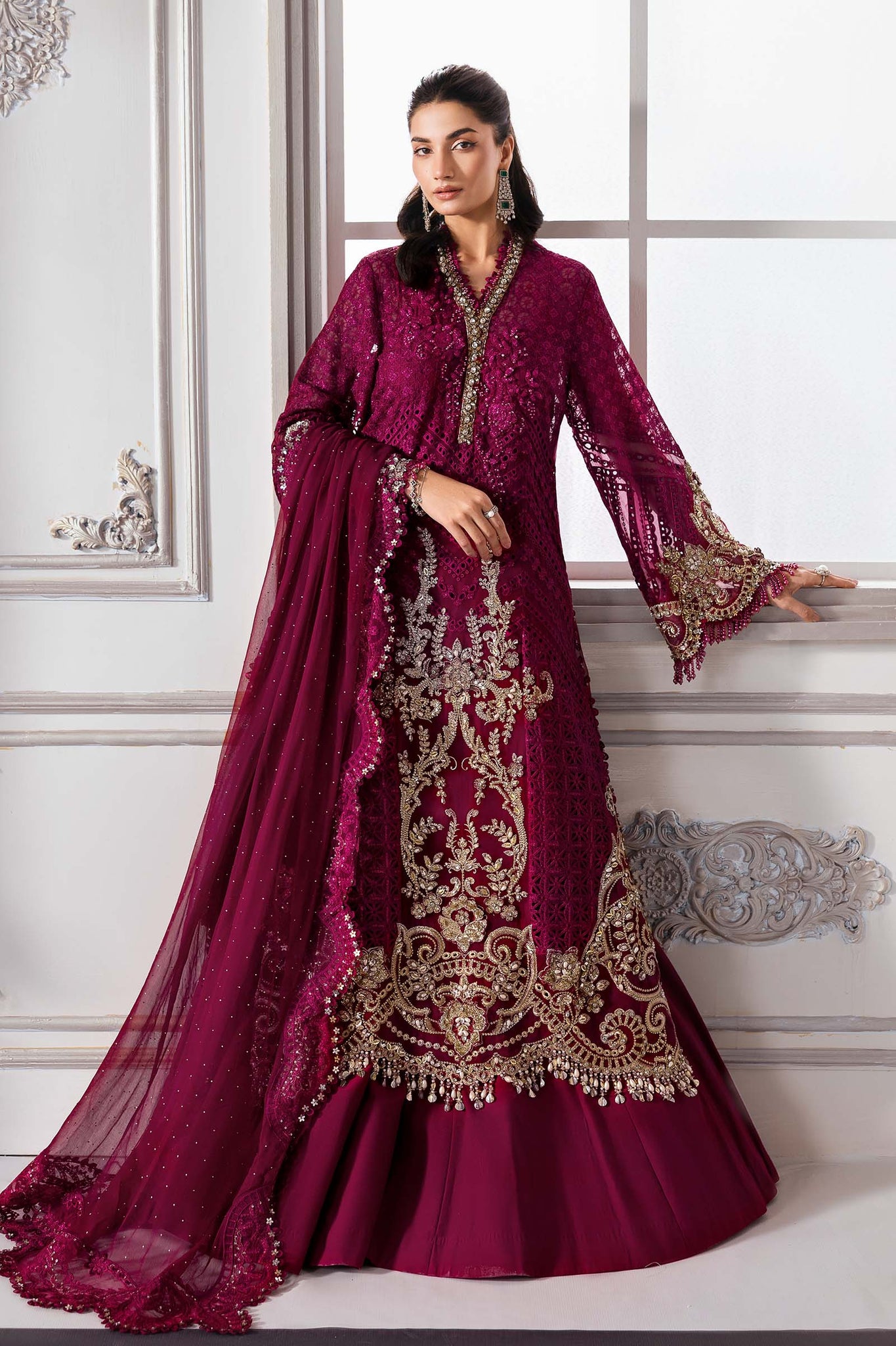 Maria B | Mbroidered 2025 | BD-3003 - by - Libasekhas UK - Registered Vendor of : Maria B - 100% Original Designer Dresss