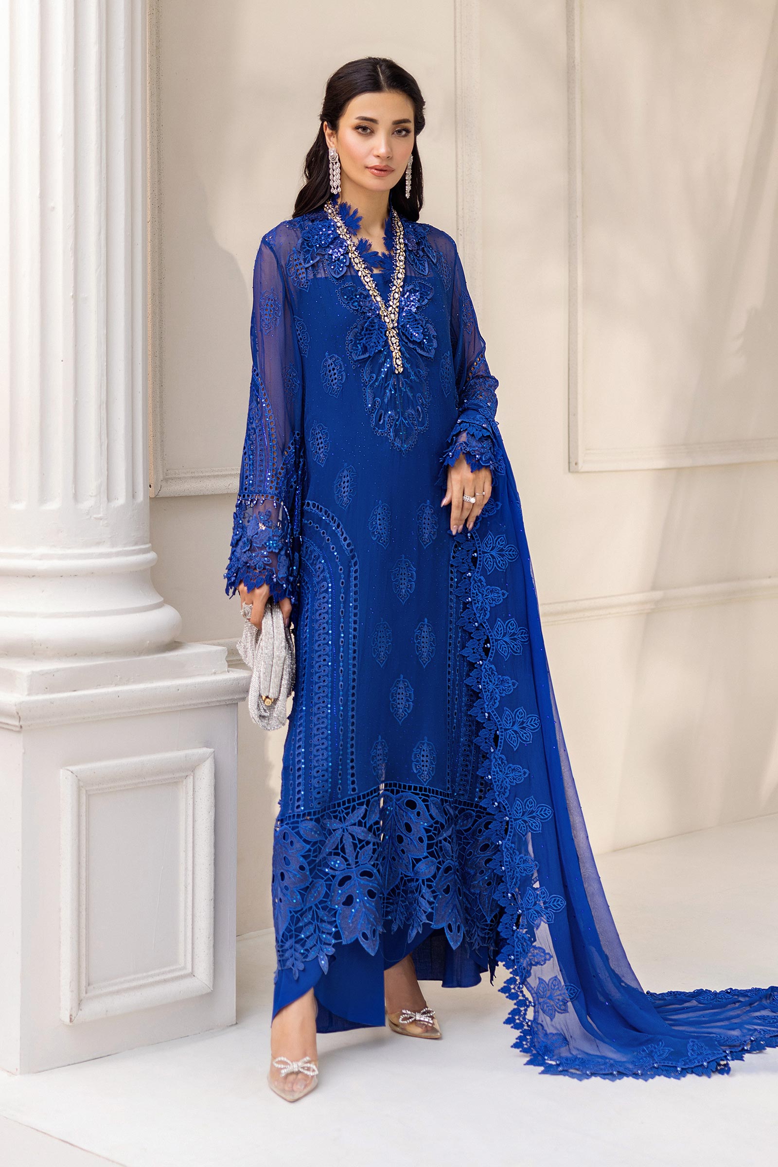 Maria B | Chiffon Formals 25 | MPC-25-103 - by Libasekhas UK - Registered Vendor of : Maria B - 100% Original Designer Dress