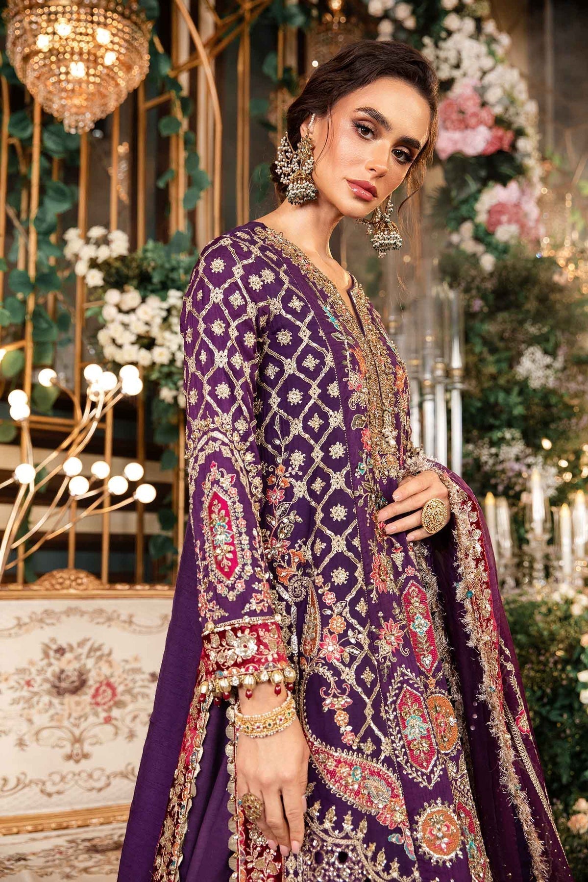 Maria B | Mbroidered Formals 24 | Organza Suit | BD-2903 - by - Libasekhas UK - Registered Vendor of : Maria B - 100% Original Designer Dresss
