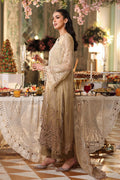Maria b | Chiffon Formals 26 | MPC-26-103-Olive Gold - by Libasekhas UK - Registered Vendor of : Maria B - 100% Original Designer Dress