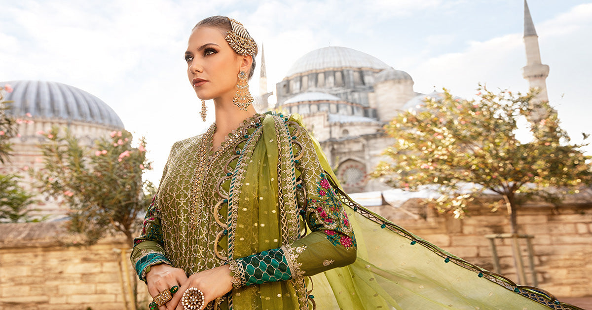 Maria B | Sateen Formals 24 | CST-803 - by - Libasekhas UK - Registered Vendor of : Maria B - 100% Original Designer Dresss
