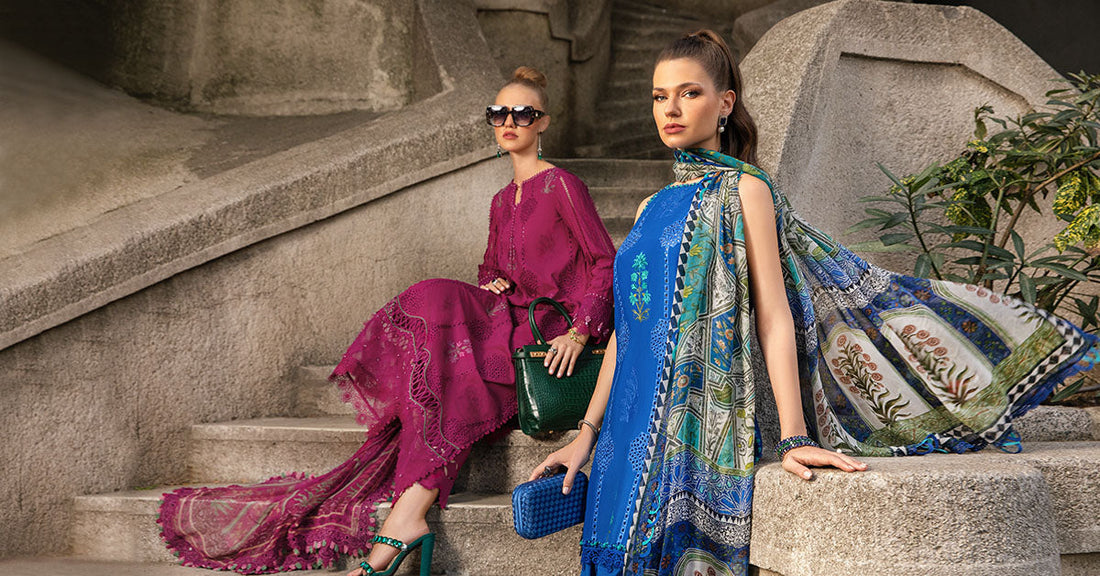 Maria B | M Prints Fall Edit 24 | MPT-2303-B - by - Libasekhas UK - Registered Vendor of : Maria B - 100% Original Designer Dresss