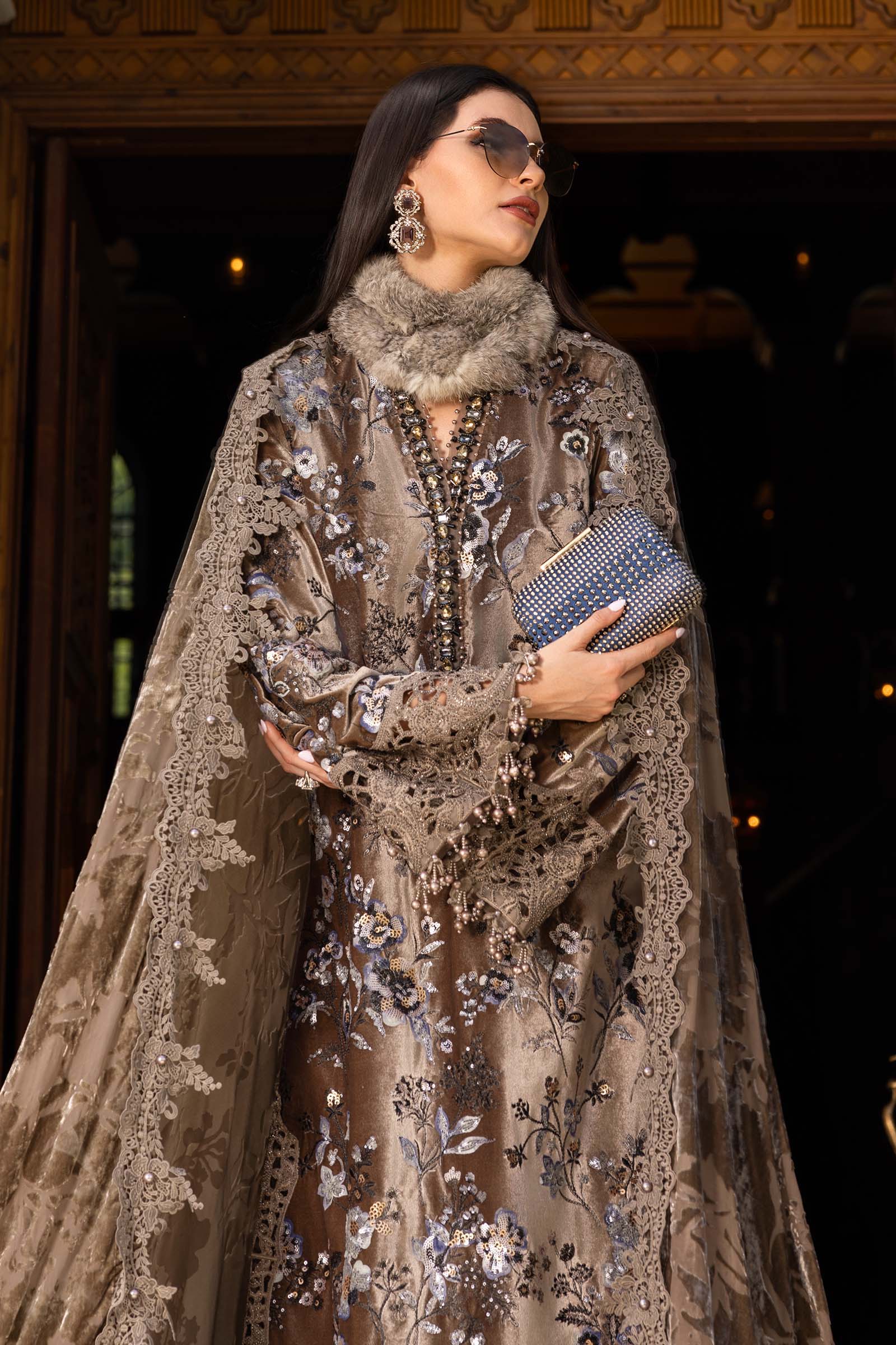 Maria B | Winter Luxe 25 | WL-1303 - by Libasekhas UK - Registered Vendor of : Maria B - 100% Original Designer Dress