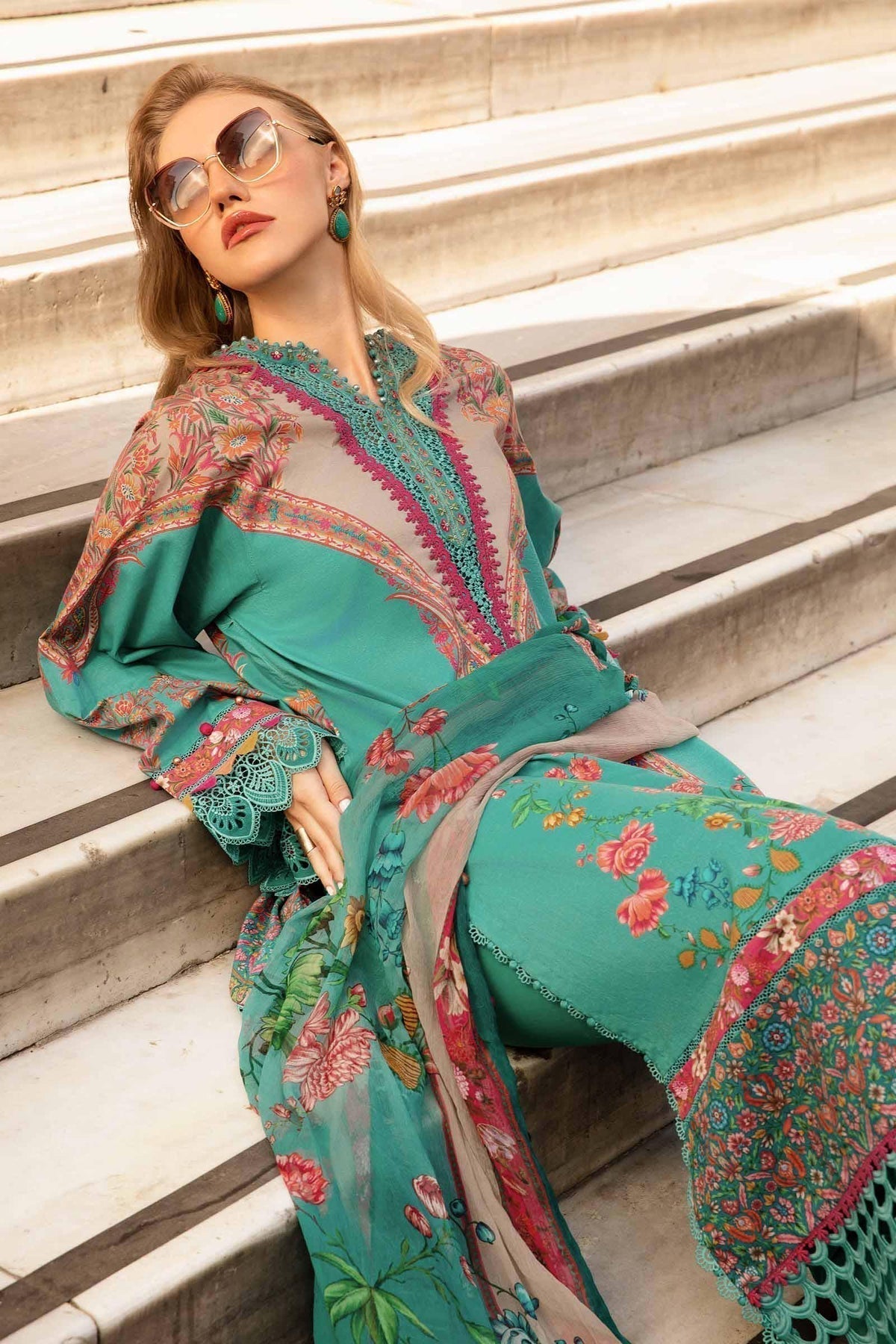 Maria B | M Prints Fall Edit 24 | MPT-2304-A - by - Libasekhas UK - Registered Vendor of : Maria B - 100% Original Designer Dresss