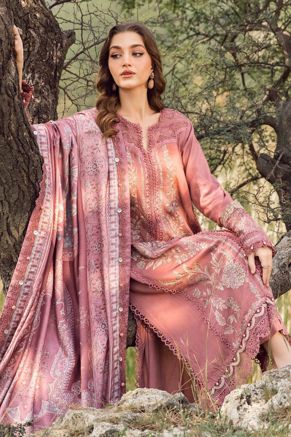Maria B | M Prints Winter 24 | MPT-2404-A - by - Libasekhas UK - Registered Vendor of : Maria B - 100% Original Designer Dresss