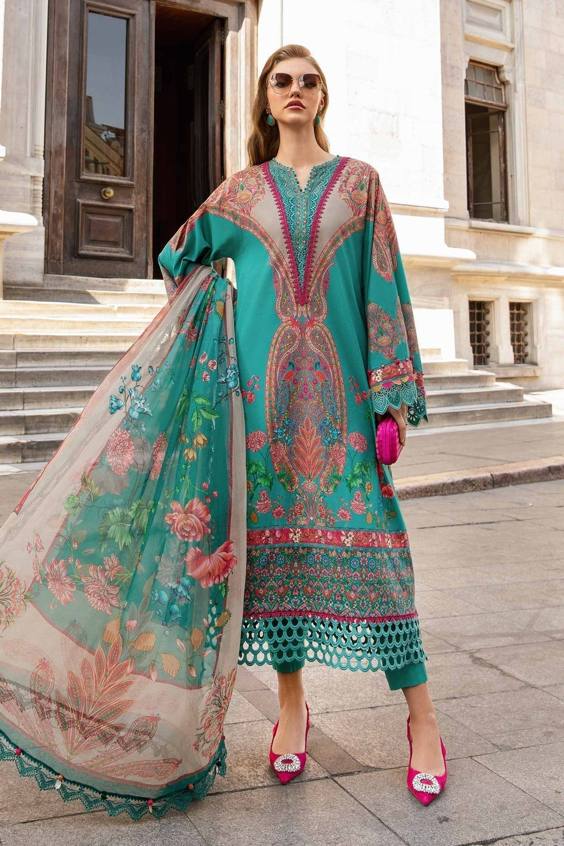 Maria B | M Prints Fall Edit 24 | MPT-2304-A - by - Libasekhas UK - Registered Vendor of : Maria B - 100% Original Designer Dresss