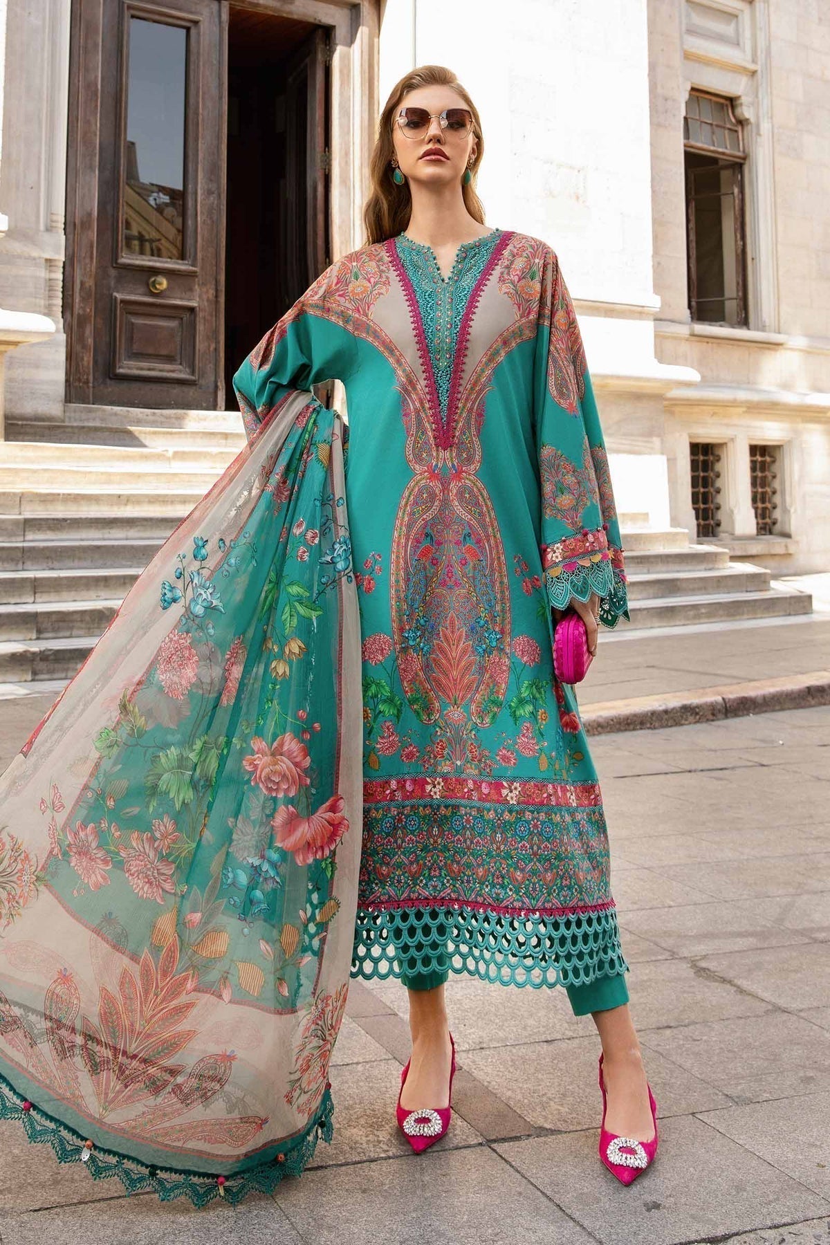 Maria B | M Prints Fall Edit 24 | MPT-2304-A - by - Libasekhas UK - Registered Vendor of : Maria B - 100% Original Designer Dresss