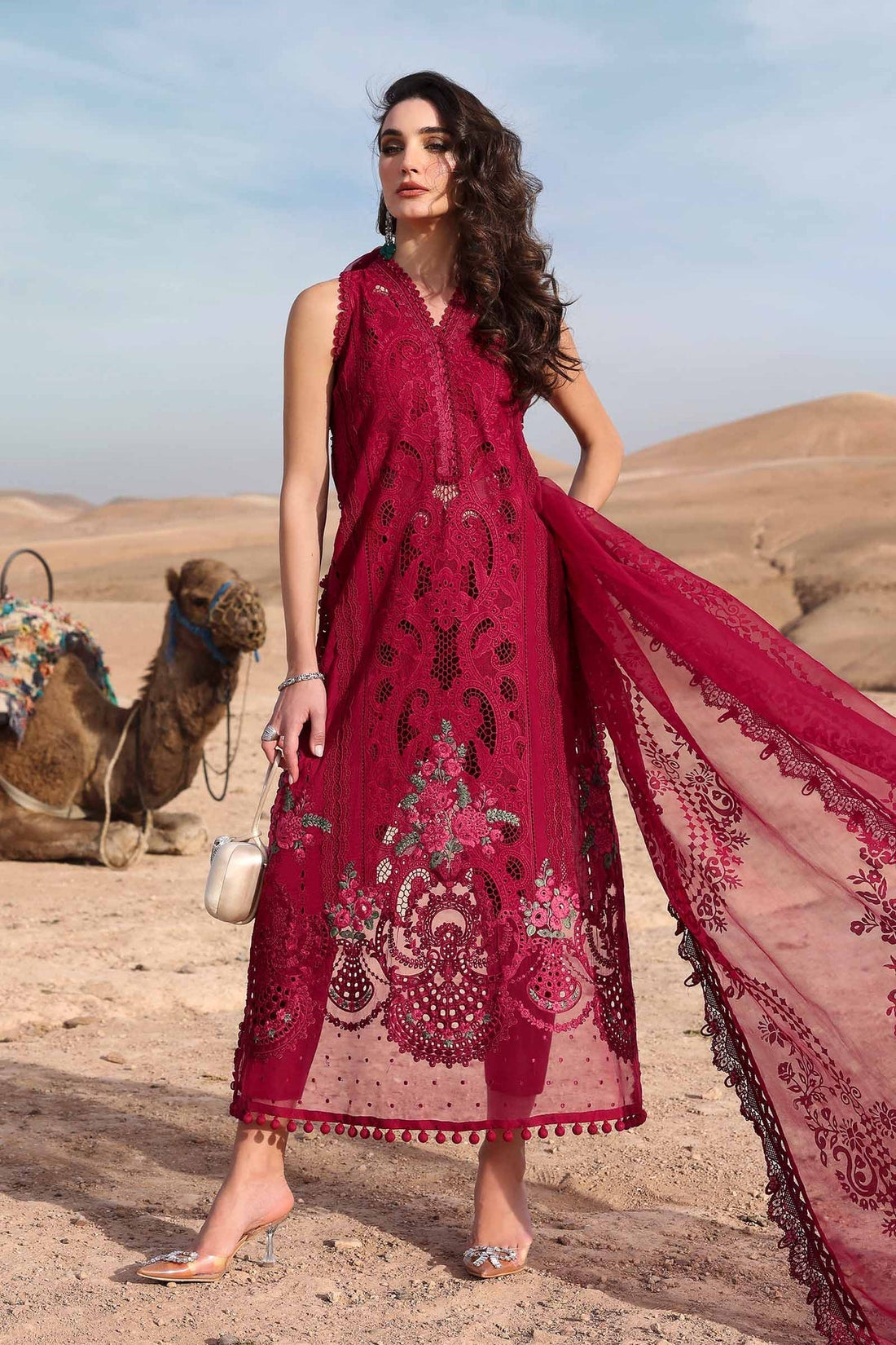 Maria B | Luxury Lawn 25 | D-2504-A - by - Libasekhas UK - Registered Vendor of : Maria B - 100% Original Designer Dresss
