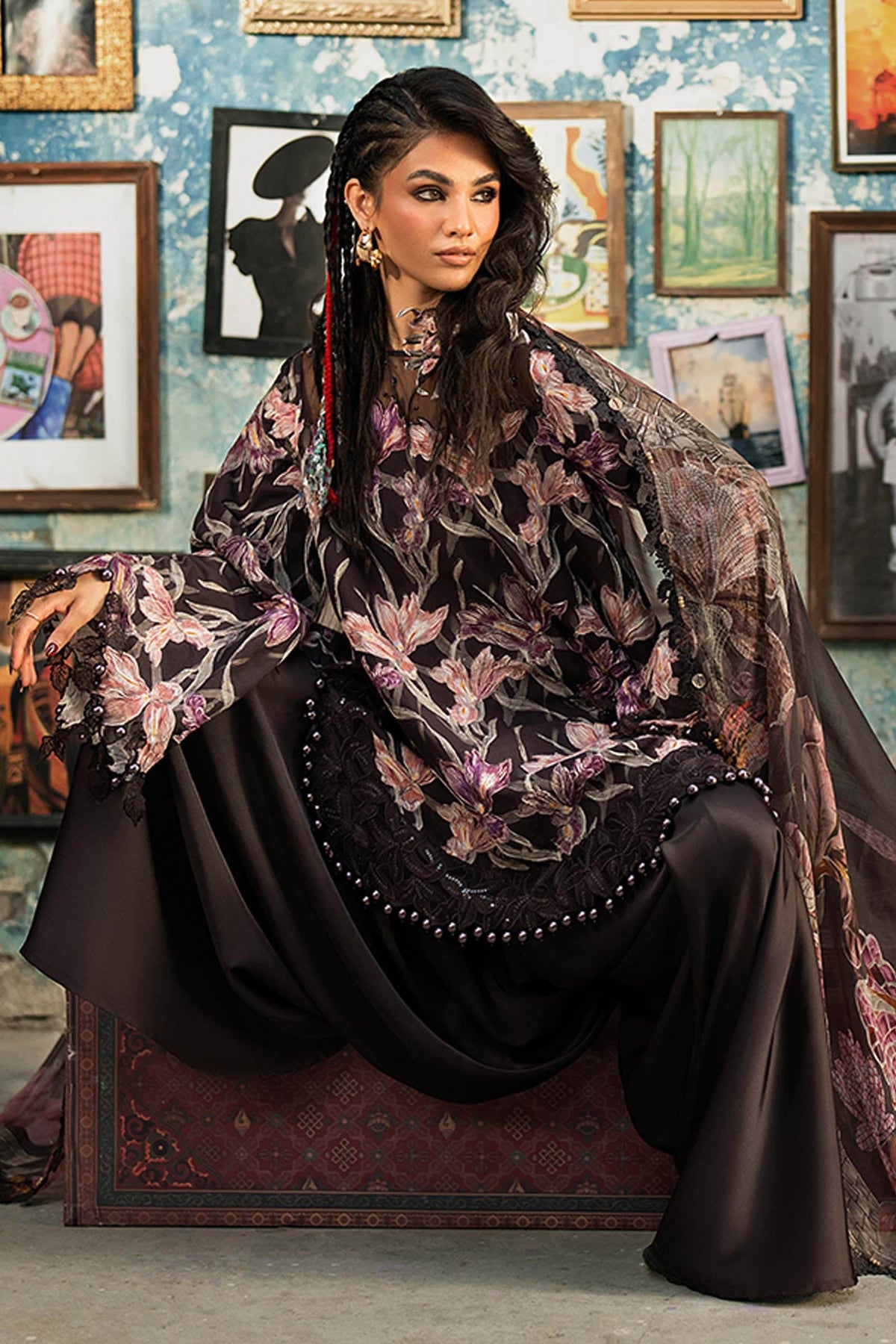 Maria B | M Prints Winter Fall 2026 | MPT-3104-B - by Libasekhas UK - Registered Vendor of : Maria B - 100% Original Designer Dress