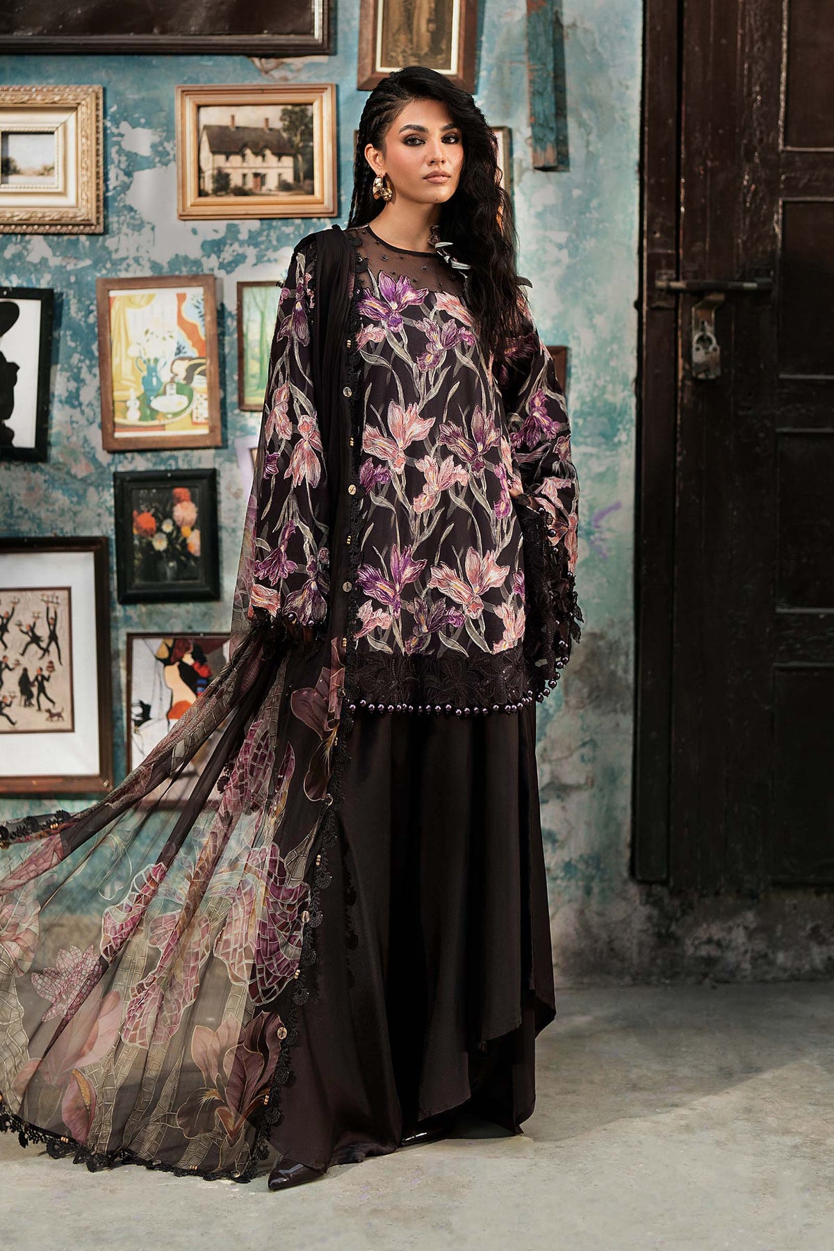 Maria B | M Prints Winter Fall 2026 | MPT-3104-B - by Libasekhas UK - Registered Vendor of : Maria B - 100% Original Designer Dress